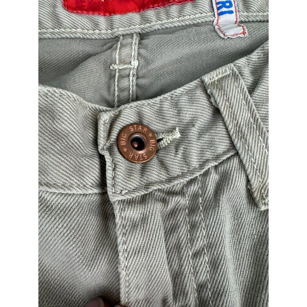 Womens Capri Pants Big Star Size 25R Beige Cotton Denim Made In USA Casual Wear - Picture 9 of 16